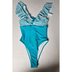 Cupshe XS One Piece Swim‎ Suit Aqua New
